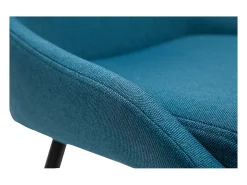 Set de 2 sillas de tejido azul petróleo HOLO