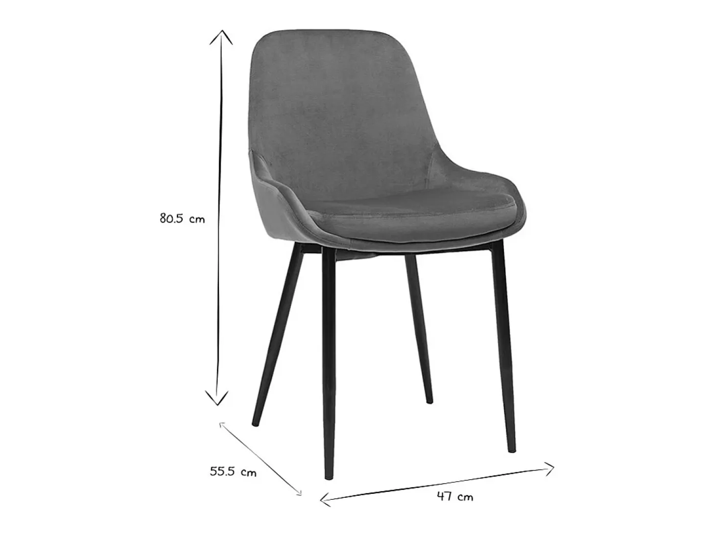 Set de 2 sillas de terciopelo color bronce HOLO