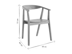 Set de 2 sillas nórdicas de madera BAHIA