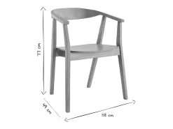 Set de 2 sillas nórdicas de madera BAHIA