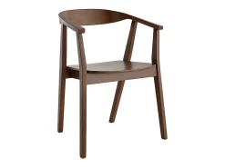 Set de 2 sillas nórdicas de madera oscura BAHIA