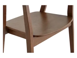 Set de 2 sillas nórdicas de madera oscura BAHIA