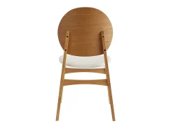 Set de 2 sillas nórdicas de madera clara y poliuretano blanco ELTON
