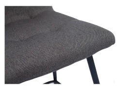 Set de 2 taburetes de cocina de diseño en tela gris y metal 65 cm de altura ESCAPE
