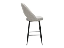 Set de 2 taburetes de cocina efecto aterciopelado texturizado gris 65 cm COSETTE