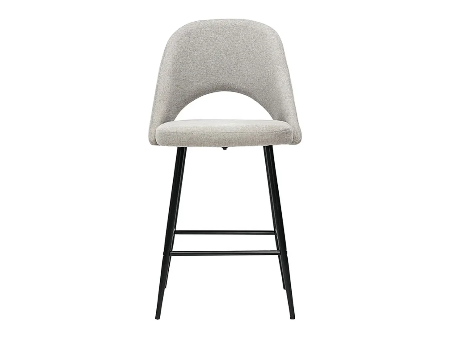 Set de 2 taburetes de cocina efecto aterciopelado texturizado gris 65 cm COSETTE