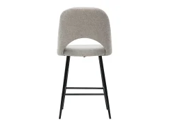 Set de 2 taburetes de cocina efecto aterciopelado texturizado gris 65 cm COSETTE