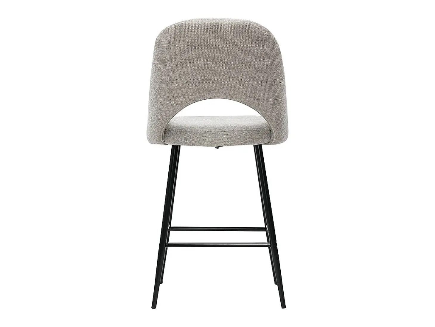 Set de 2 taburetes de cocina efecto aterciopelado texturizado gris 65 cm COSETTE