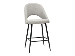 Set de 2 taburetes de cocina efecto aterciopelado texturizado gris 65 cm COSETTE