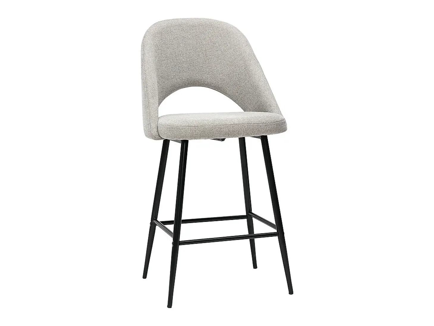 Set de 2 taburetes de cocina efecto aterciopelado texturizado gris 65 cm COSETTE