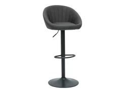 Set de 2 taburetes de cocina ajustables de diseño gris SHERU