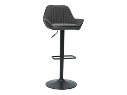Set de 2 taburetes de cocina ajustables de diseño de tejido gris antracita RONNIE