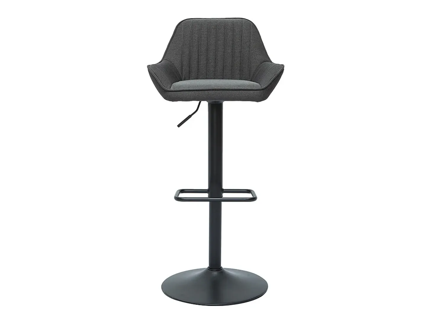 Set de 2 taburetes de cocina ajustables de diseño de tejido gris antracita RONNIE