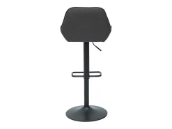Set de 2 taburetes de cocina ajustables de diseño de tejido gris antracita RONNIE