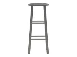 Set mesa y sillas altas de cocina 3 pzas madera acero antracita