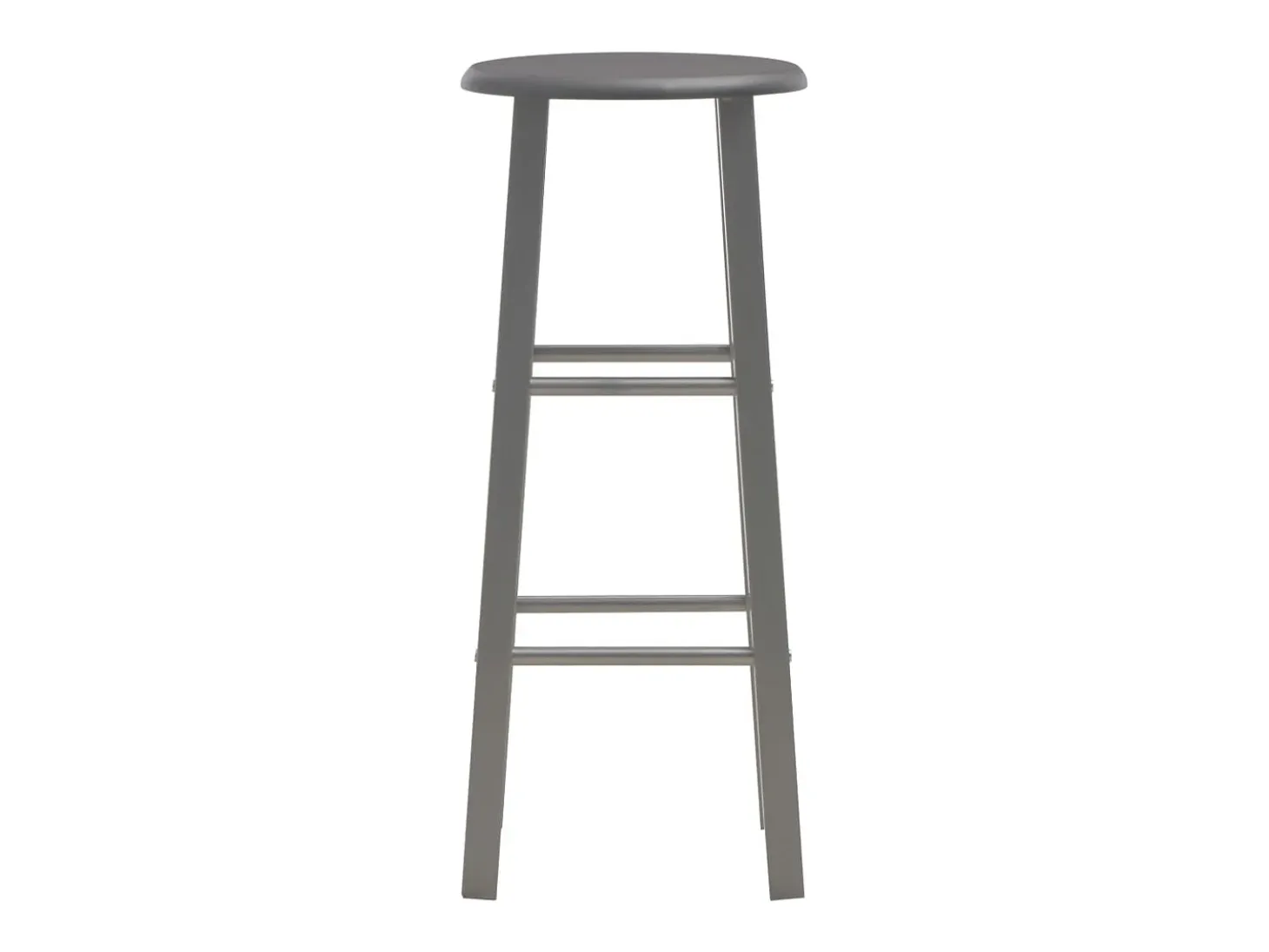Set mesa y sillas altas de cocina 3 pzas madera acero antracita