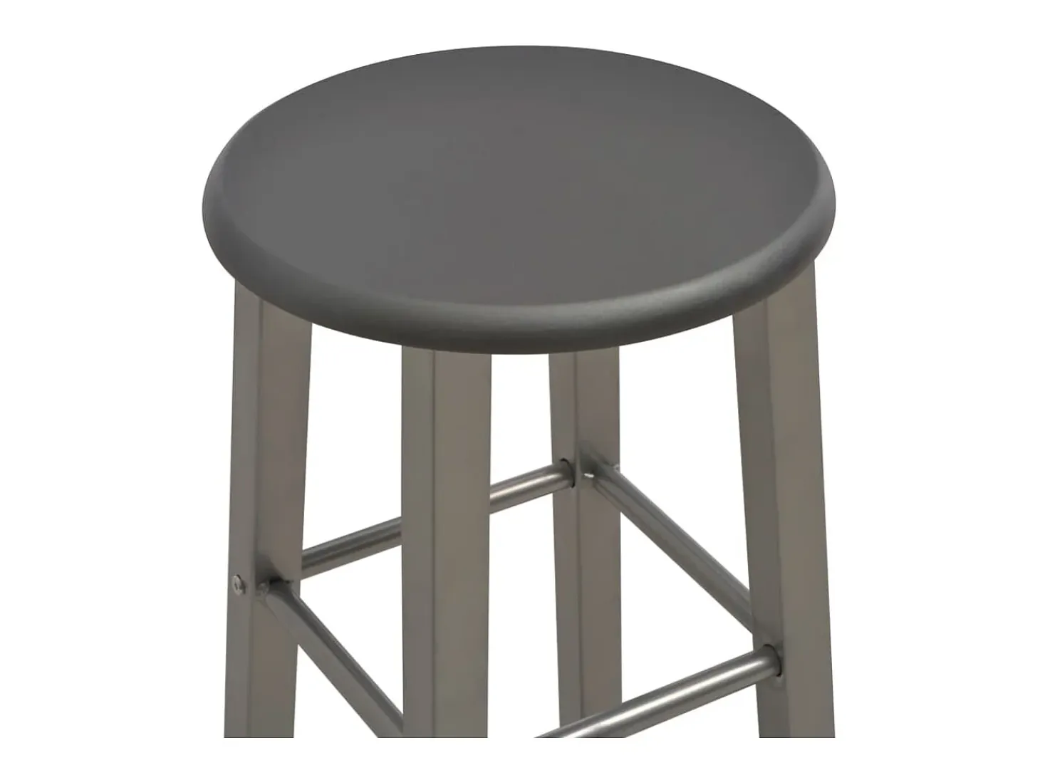 Set mesa y sillas altas de cocina 3 pzas madera acero antracita