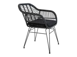 Set van 2 LAZO fauteuils met rotaneffect – Binnen of buiten-Color Negro
