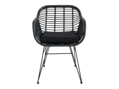 Set van 2 LAZO fauteuils met rotaneffect – Binnen of buiten-Color Negro