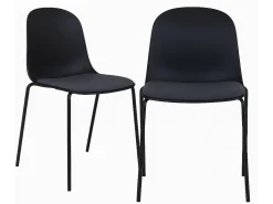 Set van 2 MADALENA stoelen – Grijs of Zwart-Color Negro