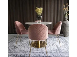 Set van 2 PINOZ fluwelen stoelen – Hedendaagse elegantie-Color Rosa
