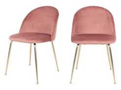 Set van 2 PINOZ fluwelen stoelen – Hedendaagse elegantie-Color Negro