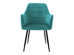 Set 6x Silla de comedor/salón de terciopelo verde salvia con patas de acero 84cm
