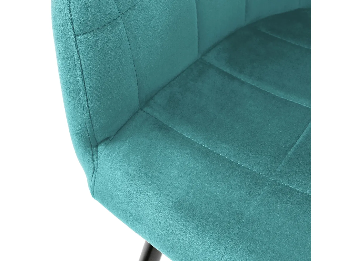 Set 6x Silla de comedor/salón de terciopelo verde salvia con patas de acero 84cm