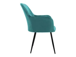 Set 6x Silla de comedor/salón de terciopelo verde salvia con patas de acero 84cm