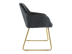Set 4x sillas de comedor de terciopelo gris diseño ergonómico asiento moderno