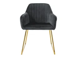 Set 4x sillas de comedor de terciopelo gris diseño ergonómico asiento moderno