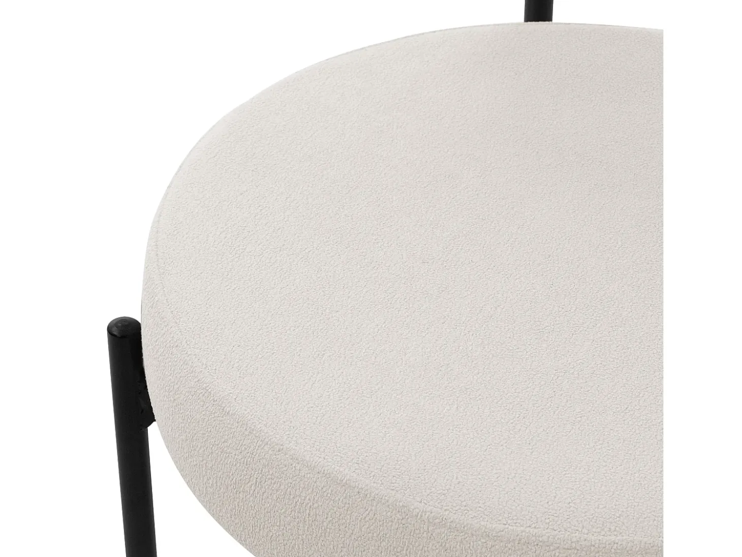Set 4x sillas de comedor tejido teddy blanco de terciopelo ergonómico moderno