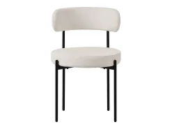 Set 4x sillas de comedor tejido teddy blanco de terciopelo ergonómico moderno