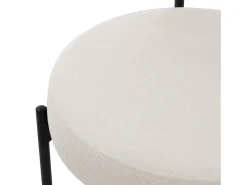 Set 2x sillas de comedor tejido teddy blanco de terciopelo ergonómico moderno