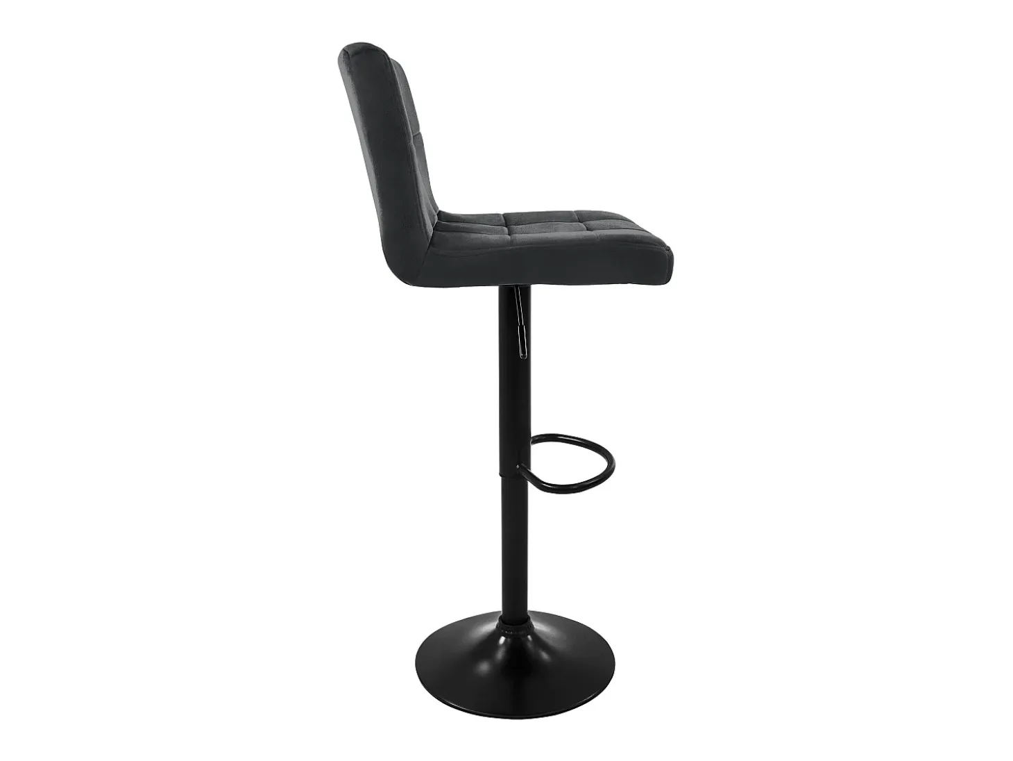 Set 4x taburetes de bar de terciopelo gris silla giratoria 360° con reposapiés