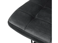 Set 4x taburetes de bar de terciopelo gris silla giratoria 360° con reposapiés
