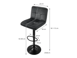 Set 4x taburetes de bar de terciopelo gris silla giratoria 360° con reposapiés