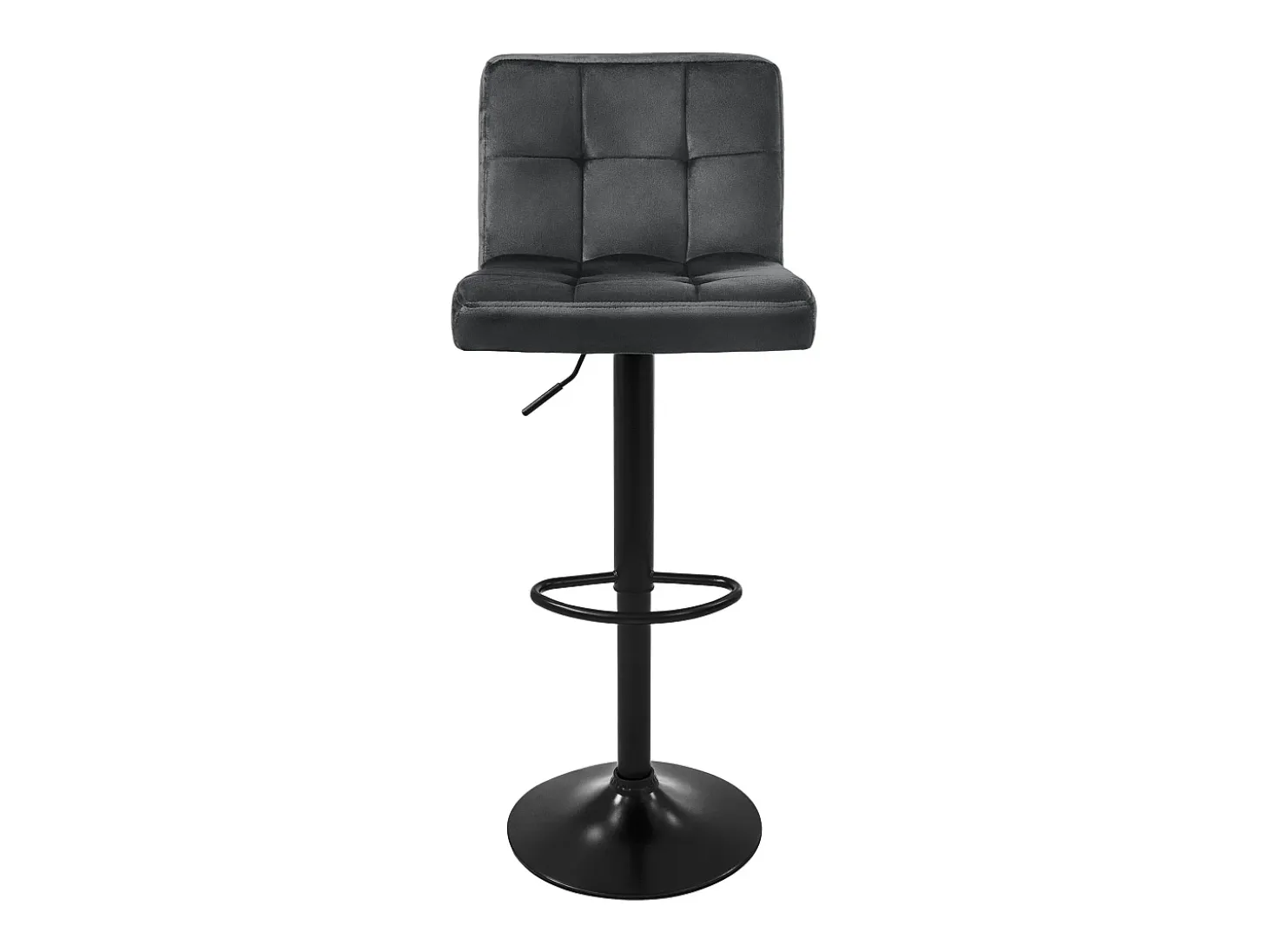 Set 4x taburetes de bar de terciopelo gris silla giratoria 360° con reposapiés