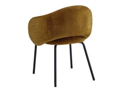SHARP-Silla de comedor de tela luxury mostaza (x2)