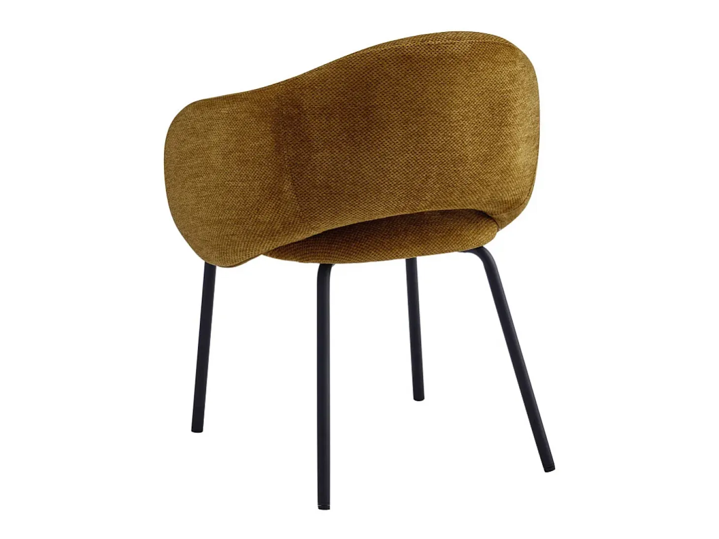 SHARP-Silla de comedor de tela luxury mostaza (x2)