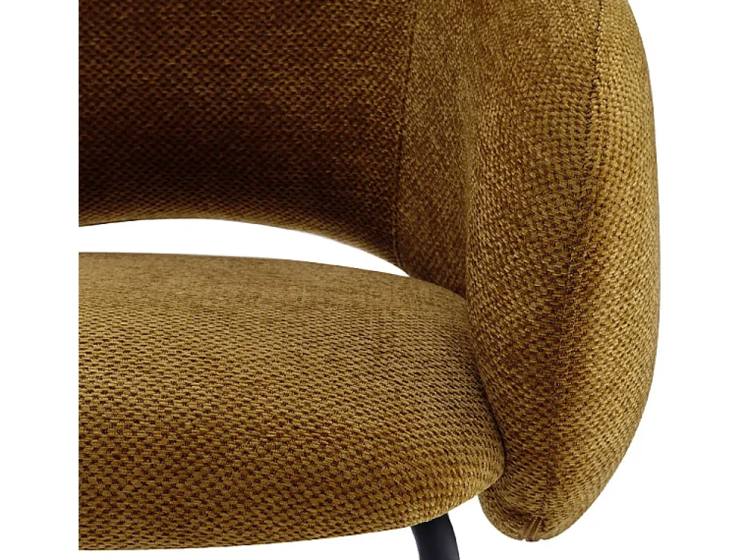 SHARP-Silla de comedor de tela luxury mostaza (x2)