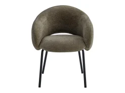 SHARP-Silla de comedor de tela luxury marron (x2)