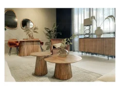SIENNE-Mesa de comedor ovalada 10 personas 230 cm madera