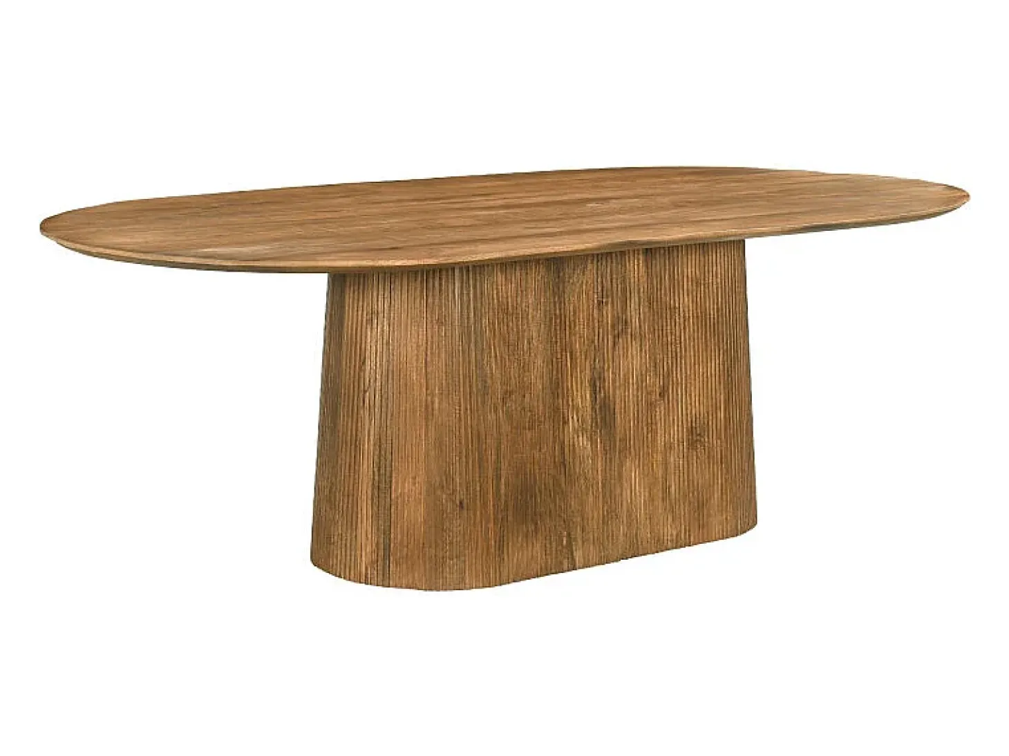 SIENNE-Mesa de comedor ovalada 10 personas 230 cm madera