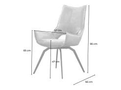 Silla - antracita tela tejida - SIVO