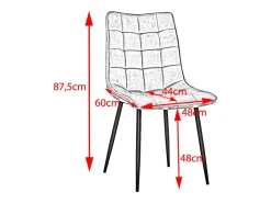 Silla - antracita terciopelo - CLARA