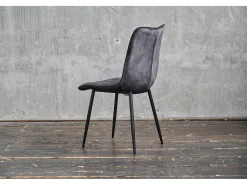 Silla - antracita terciopelo - CLARA