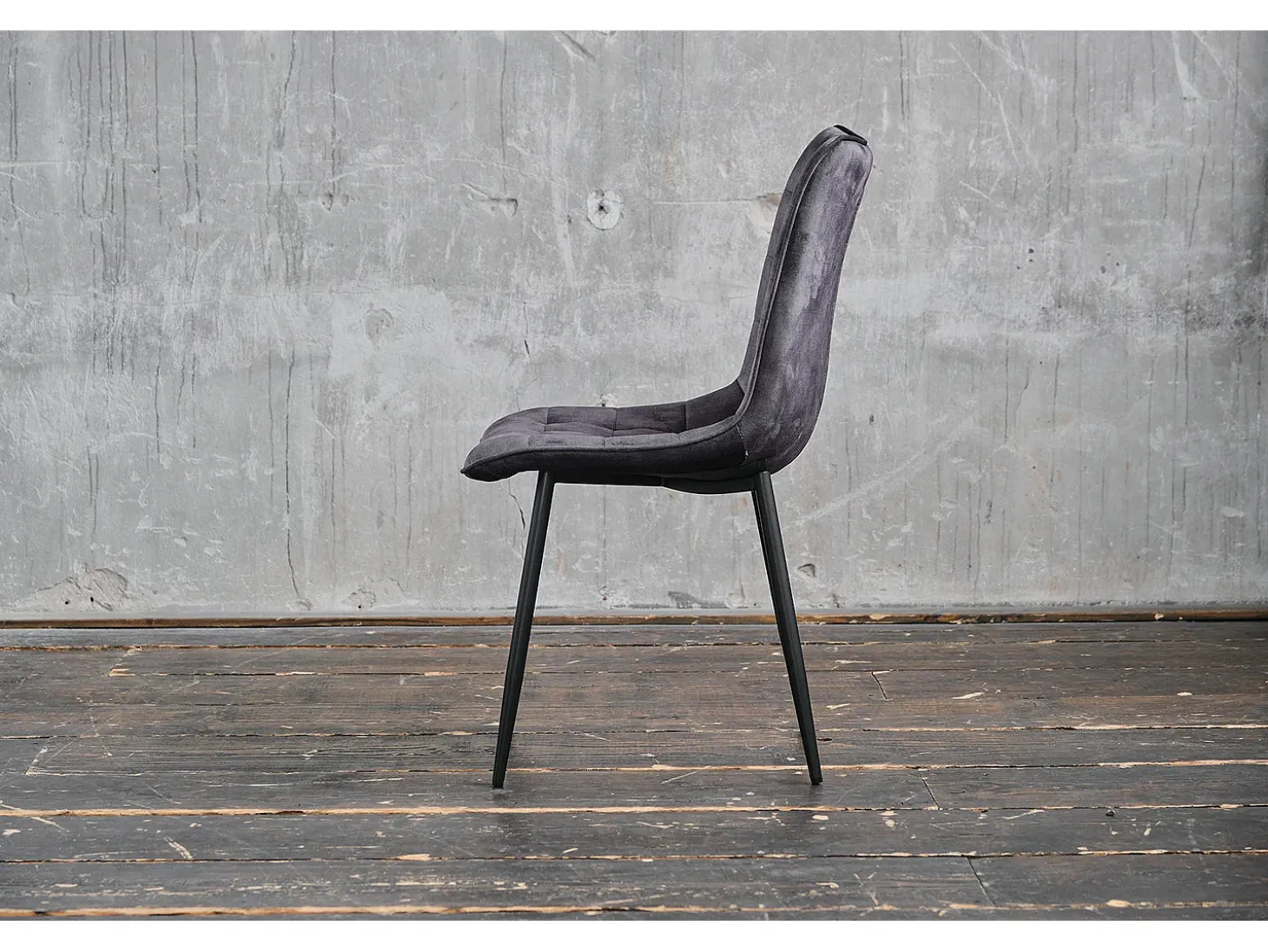 Silla - antracita terciopelo - CLARA