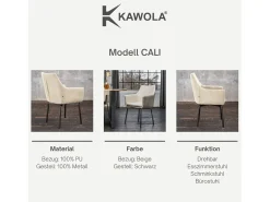 Silla - beige microfibra - CALI