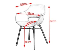 Silla - blanco crema microfibra - ZAJA